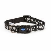 Ancol Fashion Adjustable Nylon Collar Black Daisy 30-50cm